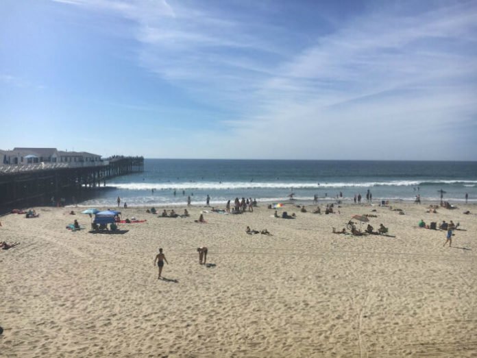 San Diego Beach with Sand and Ocean