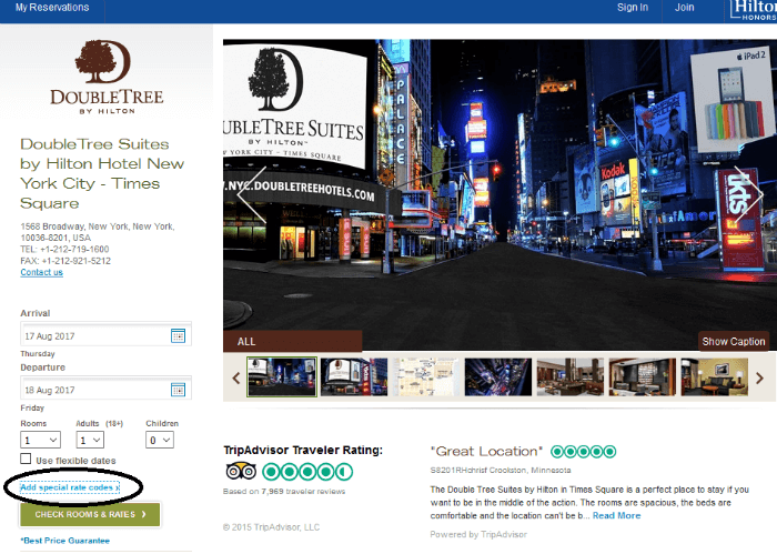 Doubletree Suites Times Square discount price