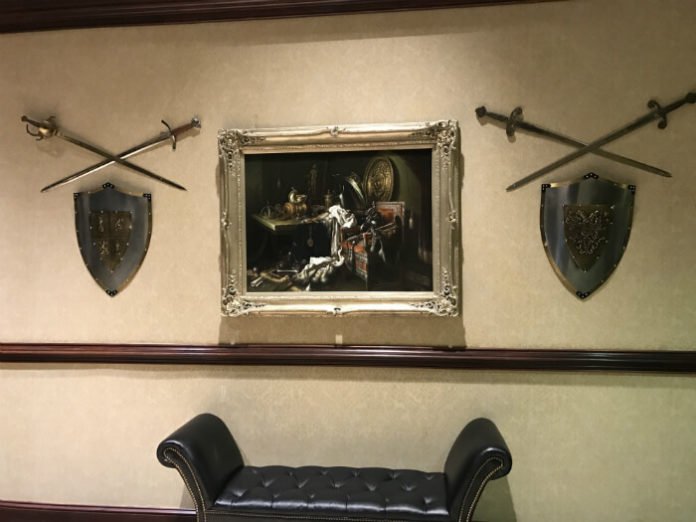 Grandover Resort Theming Painting Shields Swords