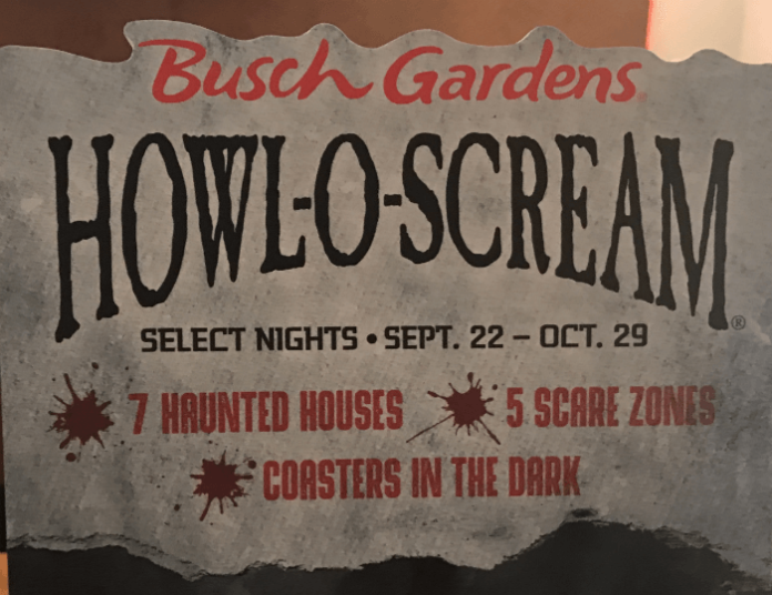 Howl-o-Scream Busch Gardens Tampa Bay Florida discounted tickets