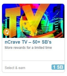 Swagbucks nCrave TV discovery mode