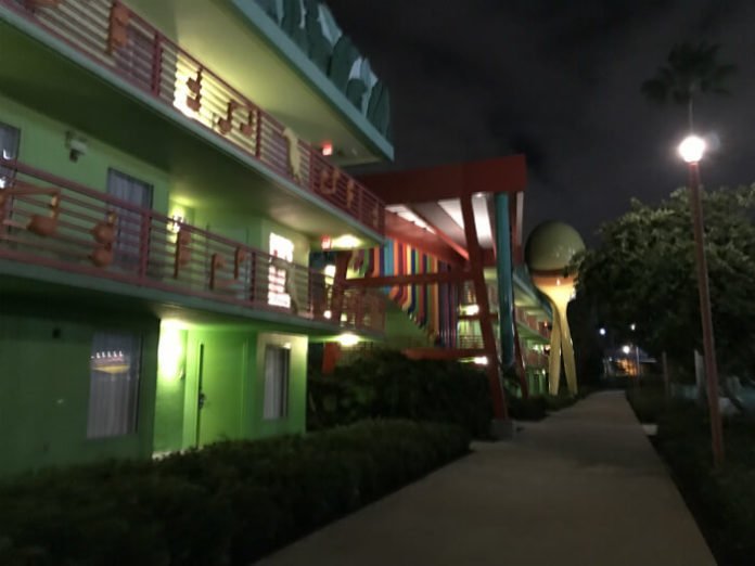 Giant maracas at Disney's All Star Music hotel