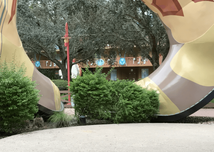 giant boots at Disney's All Star Music Resort