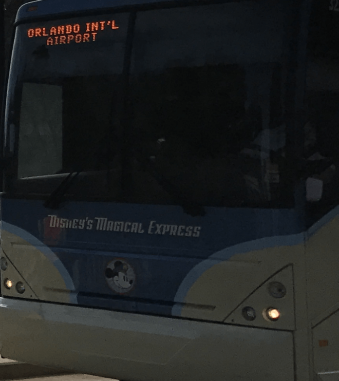 Disney's Magical Express bus to Orlando International Airport