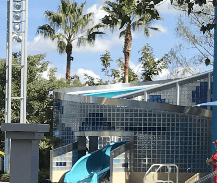 Bay Lake Tower pool's waterslide