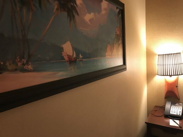 painting in Disney's Polynesian Village Resort hotel room