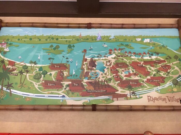 map of Disney's Polynesian Village Resort