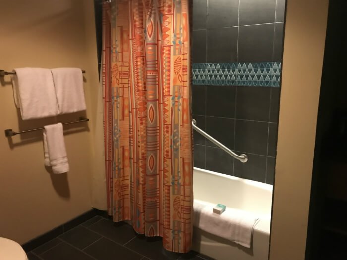 shower in bathroom in Polynesian Village Resort villa