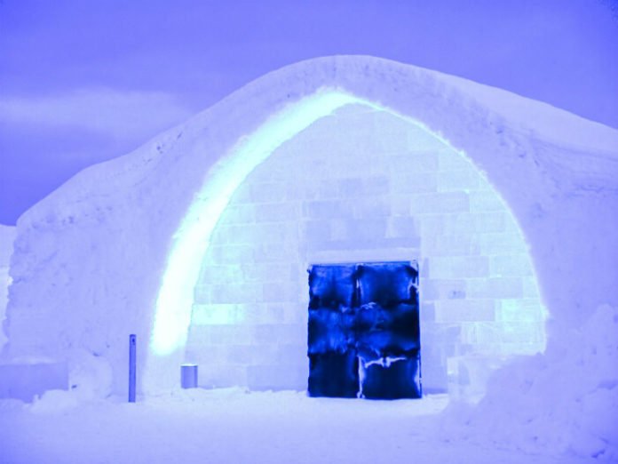 How to save money at Ice Hotel made of snow & ice blocks in Sweden Northern Europe