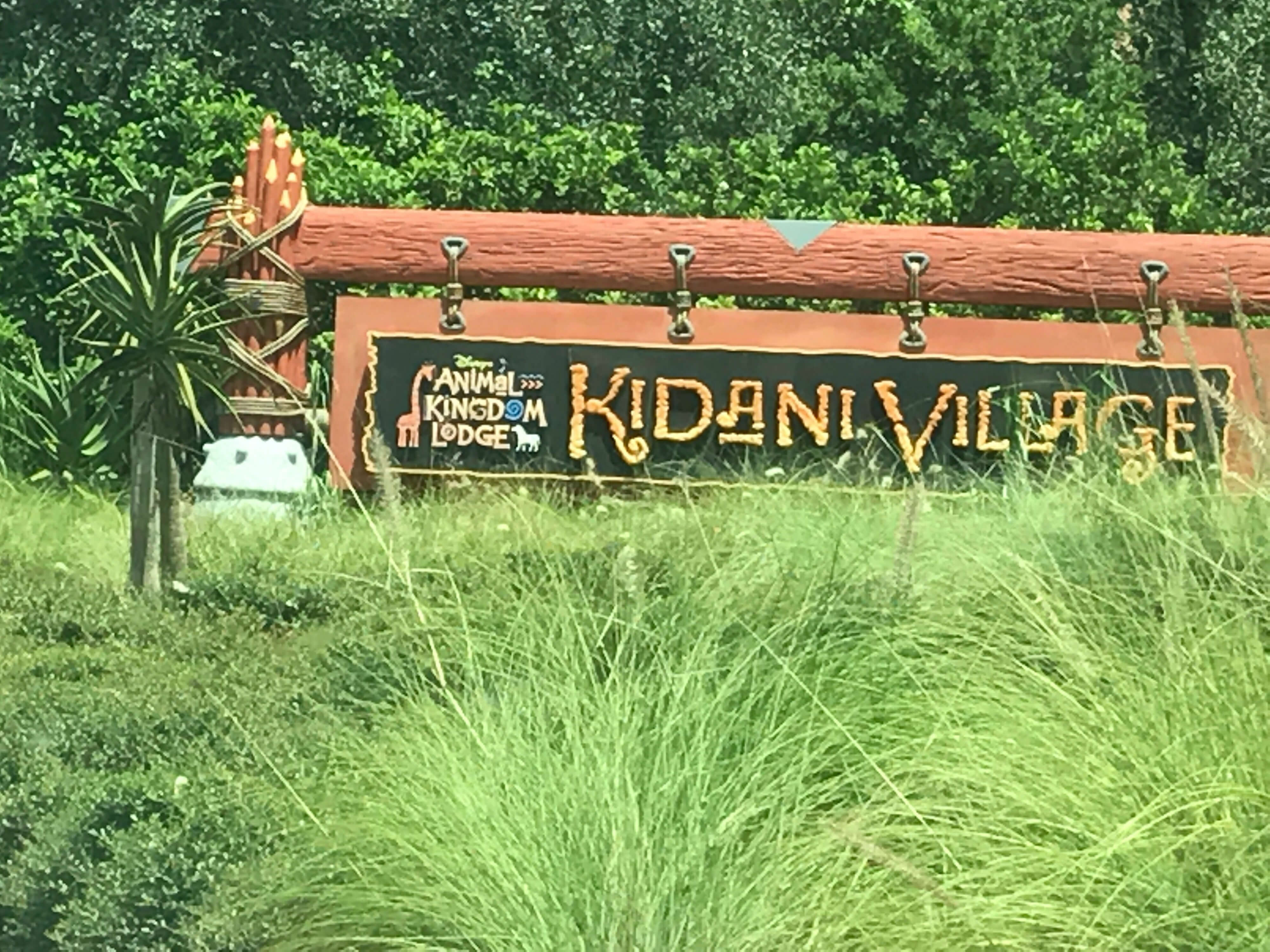 Kidani Village sign Disney's Animal Kingdom Lodge hotel