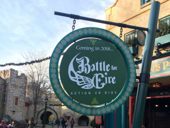 New VR action ride Battle for Eire at Irish Village at Busch Gardens Virginia