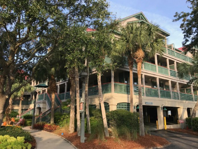 Disney's Hilton Head Island Resort building, trees