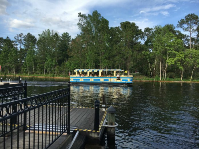 boat to Disney Springs from Disney's Port Orleans French Quarter hotel