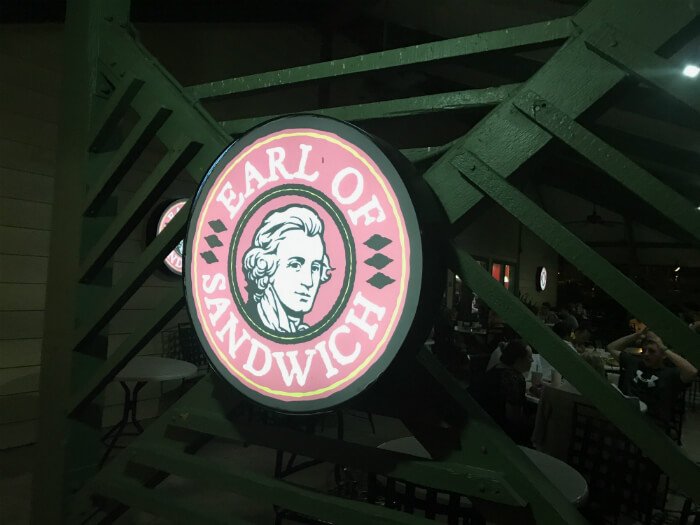 Earl of Sandwich sign Disney Springs restaurant