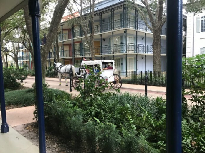 10 Reasons Port Orleans French Quarter Disney World is a Must Stay Disney Port Orleans French Quarter hotel horse and carriage