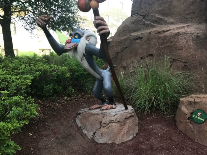 Rafiki in Lion King part of Disney's Art of Animation hotel