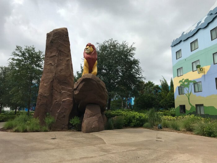 Lion King statue Disney's Art of Animation resort hotel