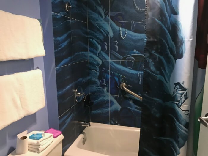 bathroom Little Mermaid room at Disney's Art of Animation hotel