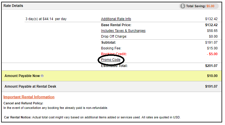 How to save money when travelling by applying promo code to car rental order