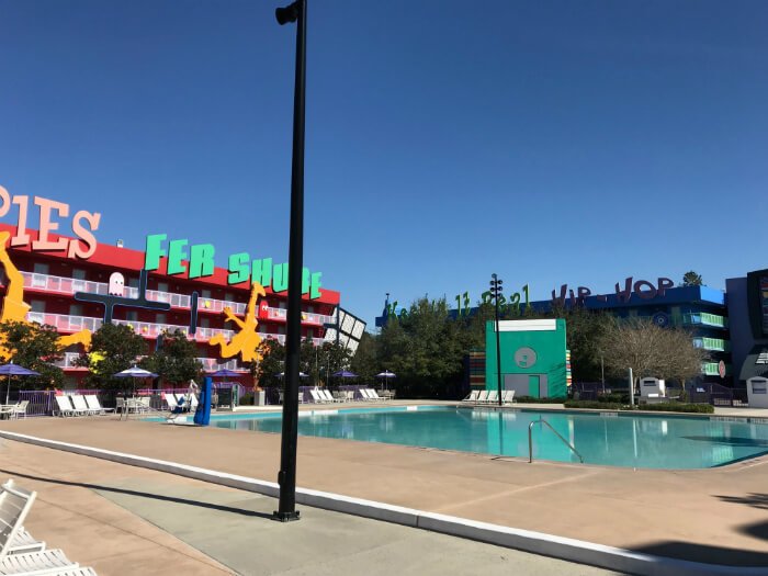 Computer Pool at Pop Century hotel nineties section at Disney World