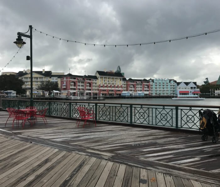 Great waterfront dining options bakery pizza seafood at Disney's Boardwalk Inn