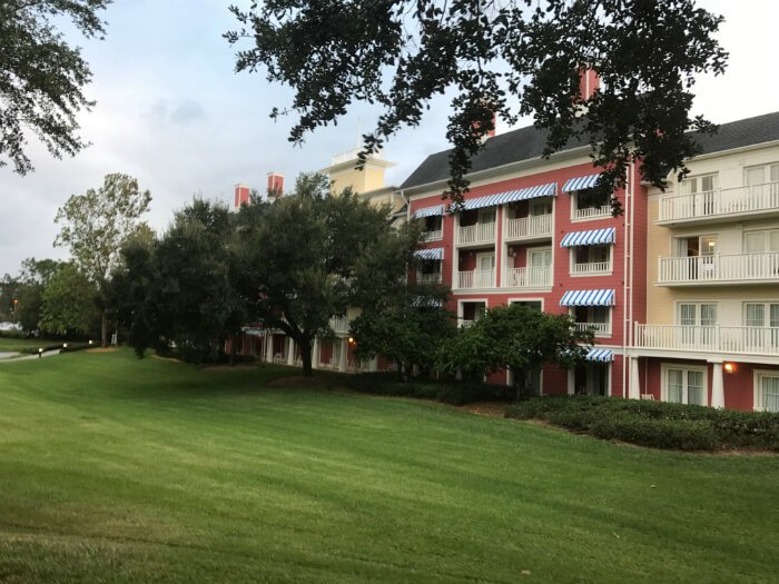 Beautiful landscaping & bright colors make a stay at Disney's Boardwalk Inn better