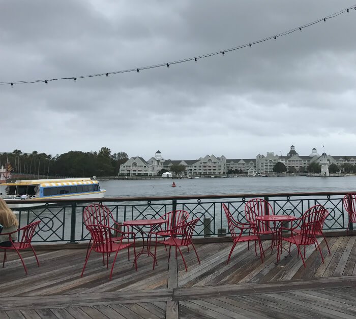 Get views of boat Yacht & beach club when dining at Disney's Boardwalk
