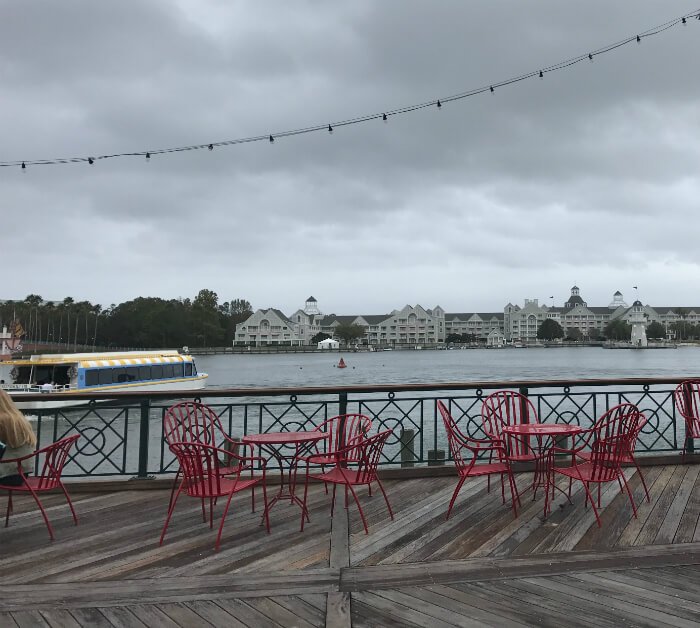 Get views of boat Yacht & beach club when dining at Disney's Boardwalk