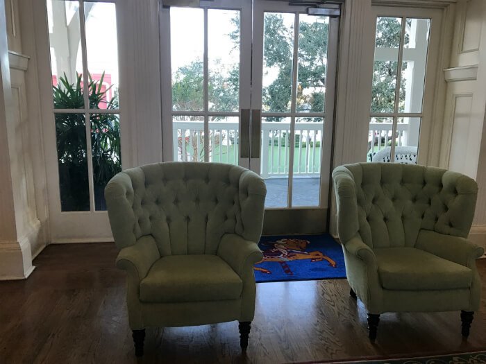 Boardwalk amusement park themed lobby at Disney's Boardwalk Inn