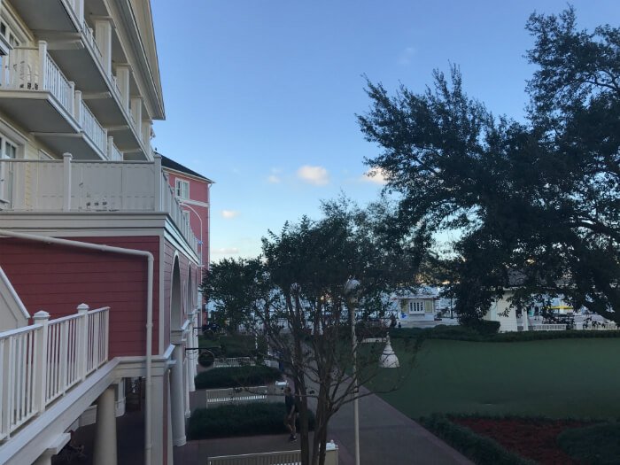 Theming on the outside of Boardwalk Inn hotel at Disney World