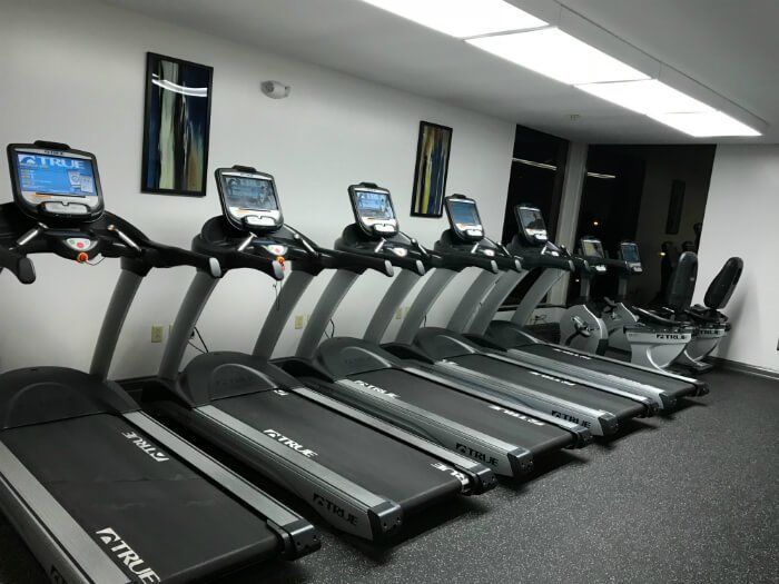 Wyndham Grand Pittsburgh Downtown fitness center with treadmills