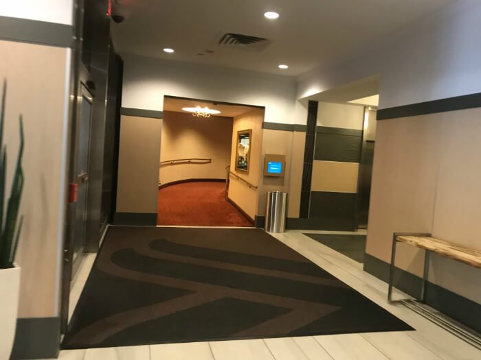 Wyndham Grand Pittsburgh Downtown lobby with hallway ramp