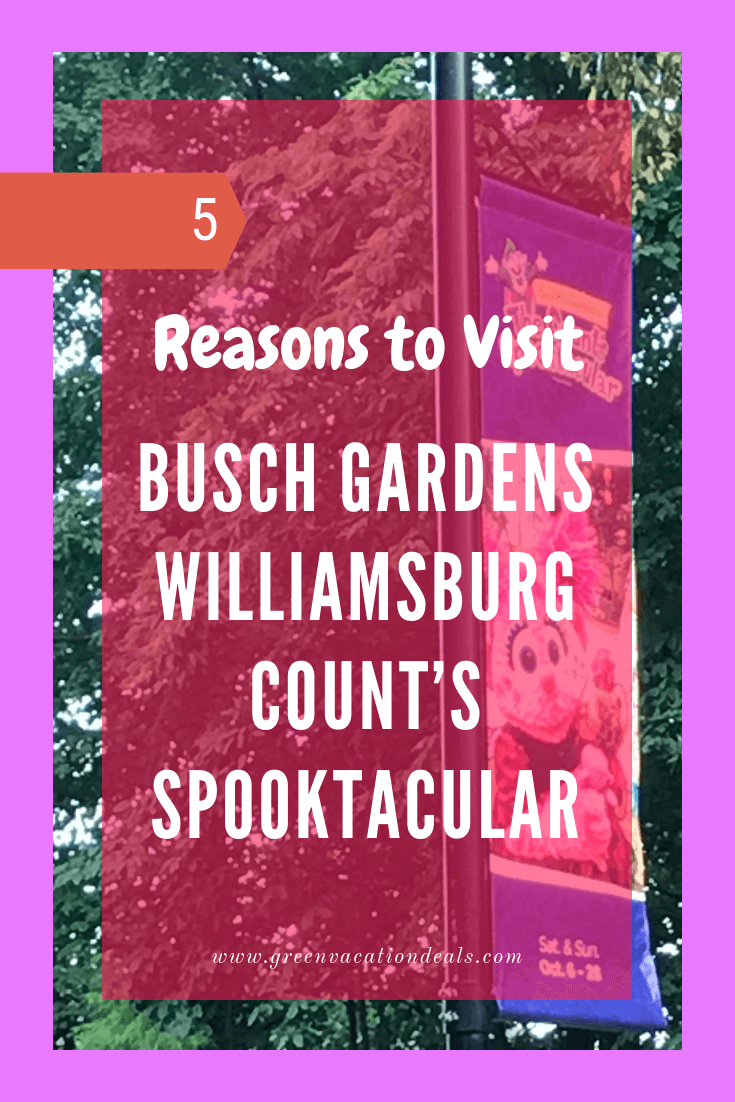 5 reasons why you should take your children to Count's Spooktacular at Busch Gardens in Williamsburg Virginia, a family friendly Sesame Street Halloween event