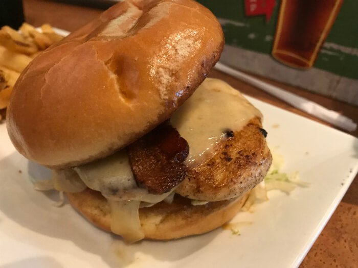 chicken sandwich at Quaker Steak & Lube in Sandusky Ohio