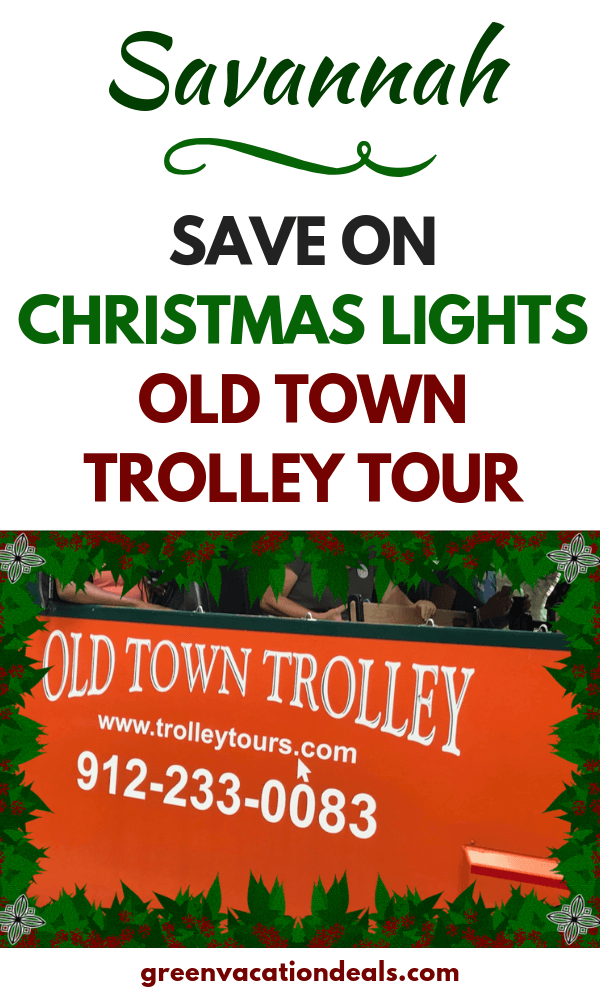 Get discounted adult & children's tickets for Old Town Trolley’s Holiday Sights Tour in Savannah, Georgia. While you ride the trolley, you’ll be entertained by conductor “elves” with tales of beloved holiday traditions. You’ll also get to sing Christmas Carols & see the beautifully decorated city squares & historic homes. Stops at the Isaiah Davenport House & the Massie Heritage Center, where you’ll get to see their Christmas tree, a toy workshop & meet Santa Claus himself!