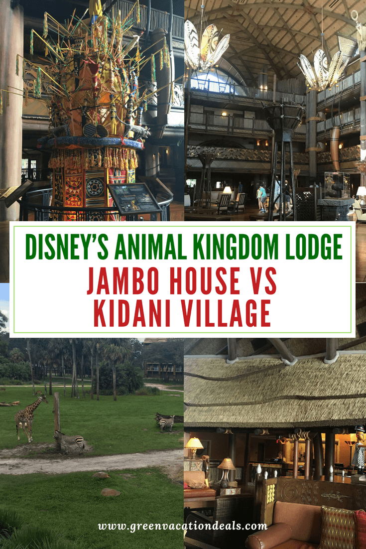 You may have heard about Disney's Animal Kingdom Lodge, a luxury African-themed Walt Disney World hotel where you can literally watch giraffes & zebras outside your hotel room. You may have also noticed you could book a stay at Jambo House or Kidani Village & wondered what that meant. We'll explain to you the difference between the 2 sections, and let you know which section has the best dining, rooms, beds, parking & how you get the cheapest AKL stay