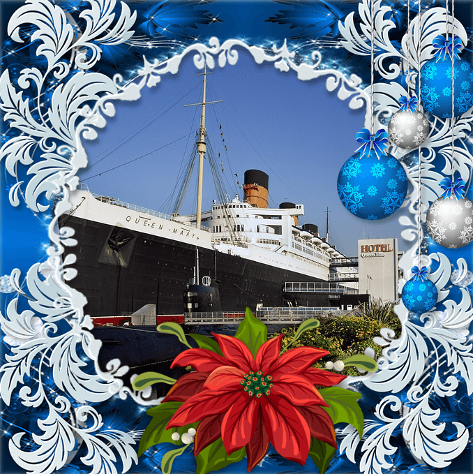 Queen Mary Long Beach Christmas 2025 Images References :