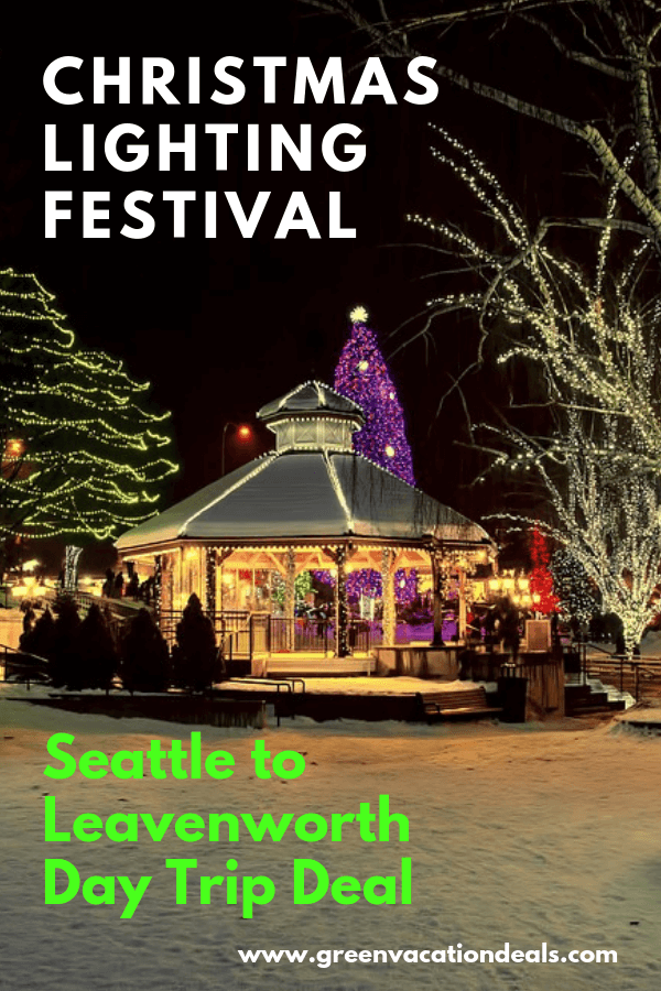 Save 50% on transportation to & from the Seattle Center to Leavenworth by Customized Tours. The Bavarian-themed village of Leavenworth is the most popular annual holiday tradition in Washington, where you can try delicious German food from street stands, browse through Leavenworth’s quaint shops, take a horse-drawn carriage, enjoy live entertainment, watch your kids sled down a snowy hill. Then see Christmas lighting ceremony at dusk before returning to Seattle