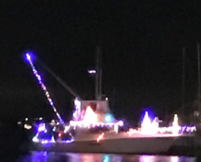 Watch Parade of Lights on luxury yacht during Christmas Party at San Diego Bay