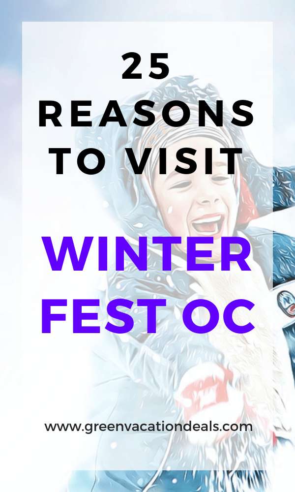 Winter Fest OC is coming to the OC Fair & Event Center in Costa Mesa. Find out 25 reasons why you should visit this family friendly Los Angeles area event: over 2 million lights, 10 holiday themed lands, Southern California's largest snow play area, snow maze, model train exhibit, live entertainment, 30’ Tall Christmas Tree, ice rink, nightly fireworks, parade, Carnival rides, meet & greet with Santa, New Year Eve Countdown, season foods & cocktails, face painting, etc.