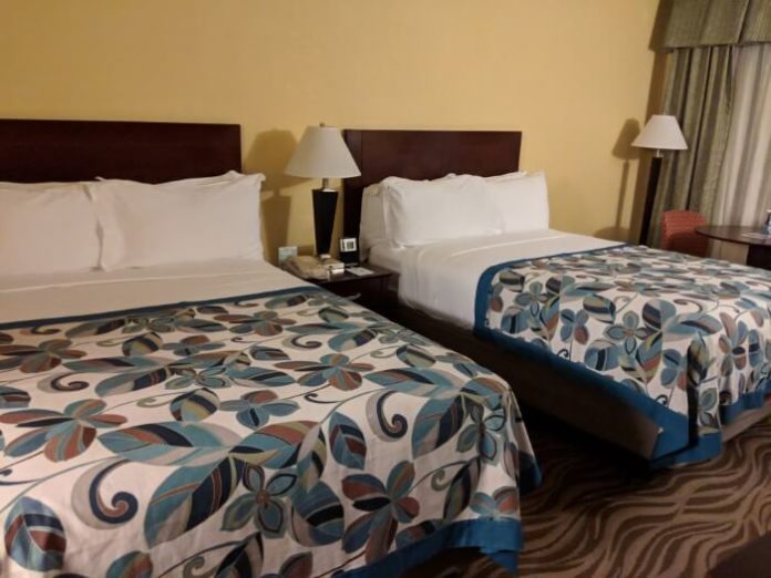 Picture of beds & room at Wyndham Garden Disney Springs hotel