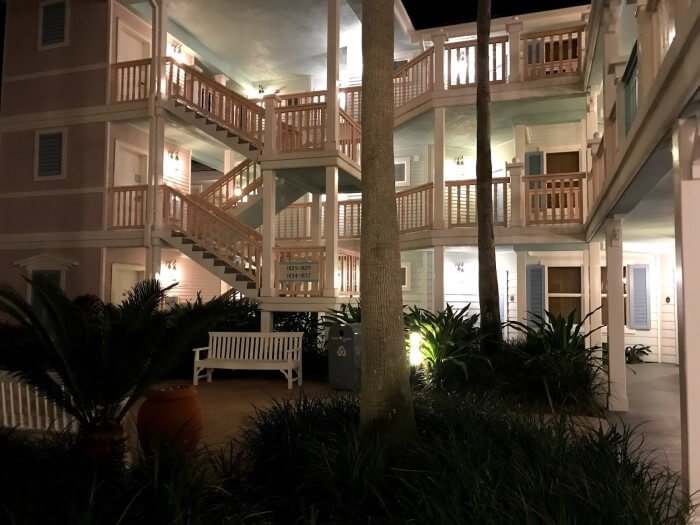 Stairs at Disney's Old Key West hotel in Orlando Florida