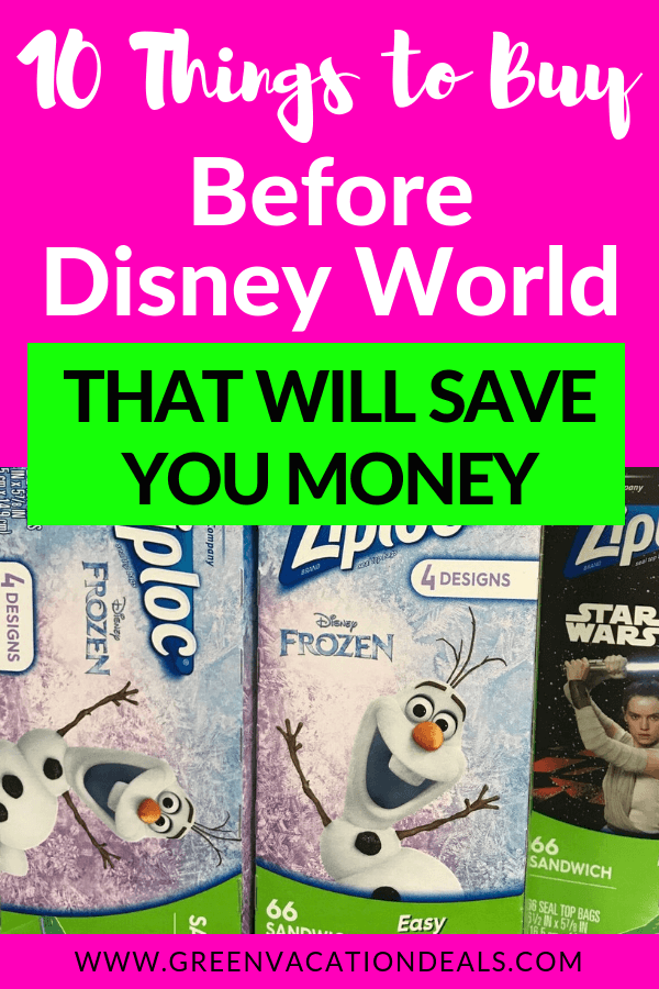 You can save money on a Disney World trip with hotel & ticket deals, but you can also save money by buying essential things before your Disney vacation! Find out what you need to buy now, from pool noodles to sunblock to ponchos to UV protection goggles to water shoes to USB chargers & more!