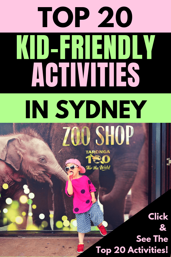 If you're visiting Sydney, New South Wales in Australia & traveling with children, then check out the 20 best kid-friendly activities in Sydney. Learn about wildlife parks, aquarium, zoo, Tower Eye, hot air balloon & sea plane rides, Luna Park amusement park, dolphin watching, ziplining, surfing lessons, dinosaur exhibit, etc.