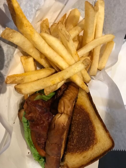 Great sandwiches & fries at Mardi Gras Casino in WV