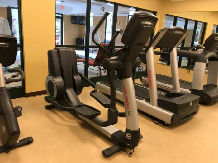 Guests can work out at fitness center at Mardi Gras hotel in Charleston WV