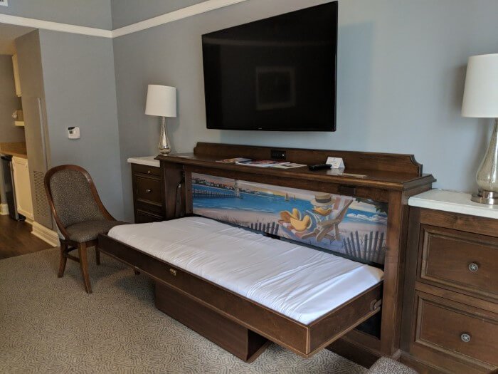 Donald Duck cute bed for kids at rooms at Disney's Beach Club