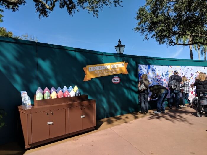 Enjoy group paint by numbers at EPCOT theme park Orlando