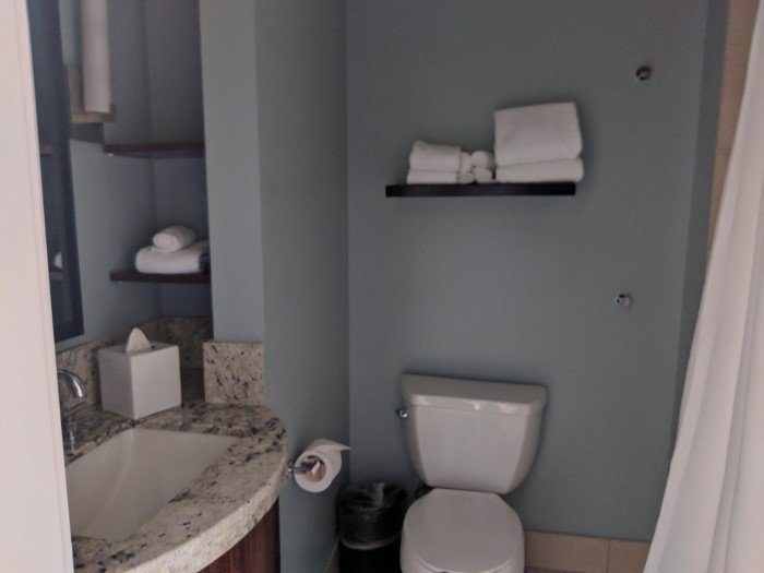 Walt Disney World's Bay Lake Tower has bathroom areas