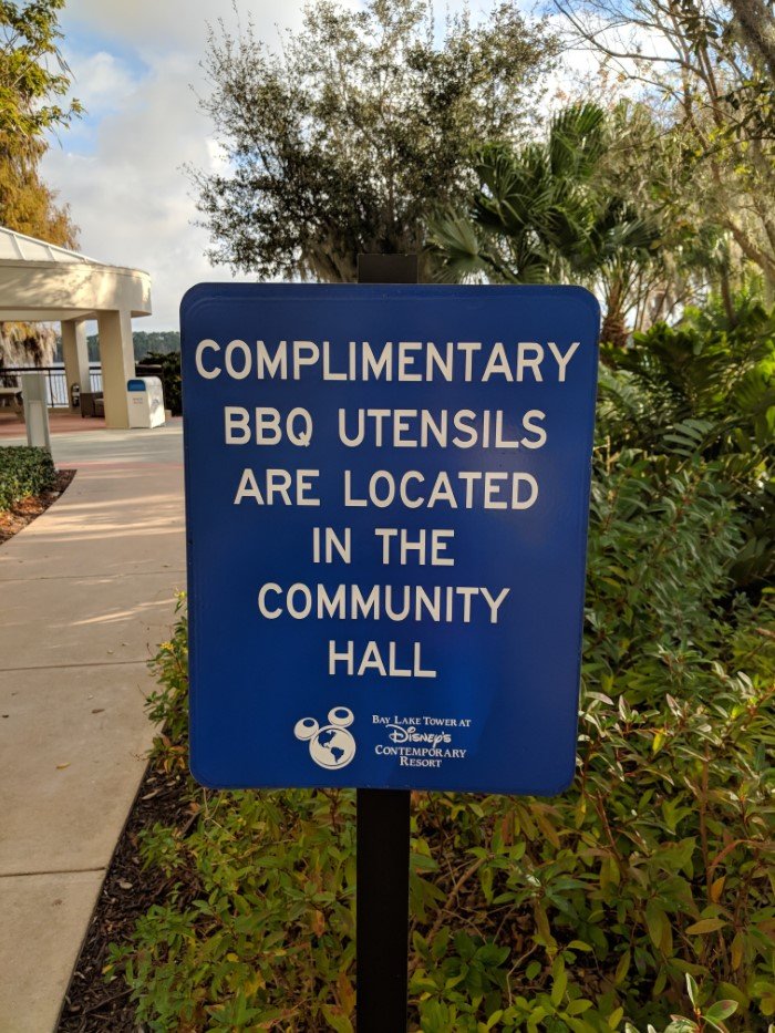 Your family can BBQ at Disney's Bay lake Tower